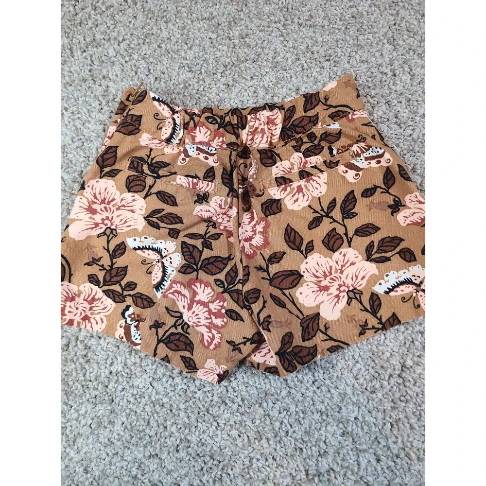 Janie and Jack Butterfly Floral Canvas Shorts Size 4